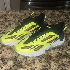 Adidas neon yellow and black sneakers